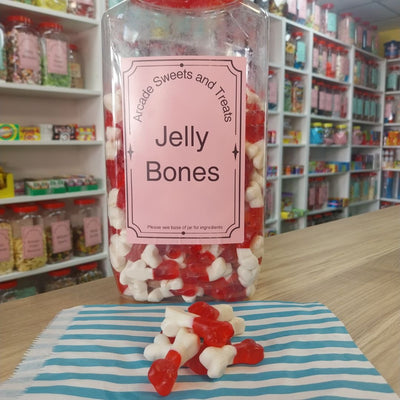 Jelly Bones - strawberry flavoured jelly sweets