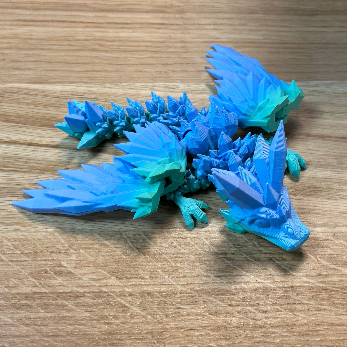 Baby Crystal Winged Dragon - 3D Printed Articulated Fidget Toy with Flexible Colours