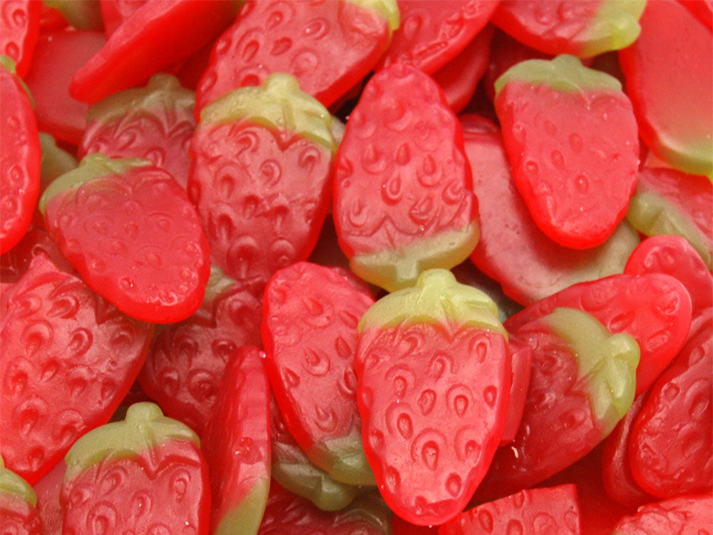Giant Strawberries - Strawberry flavoured jelly sweets