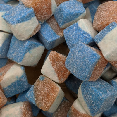 Iron Bru Cubes - Sugared Irn Bru flavoured hard boiled sweets