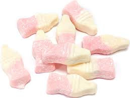 Strawberry Milkshake Gums - Strawberry flavour milk bottle shaped gums