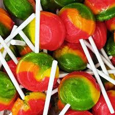Tropical Fruit Mega Lolly, sold individually - Tropical fruit flavour lollipops (individually wrapped)