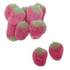 Vegan Fizzy Strawberries Sweets