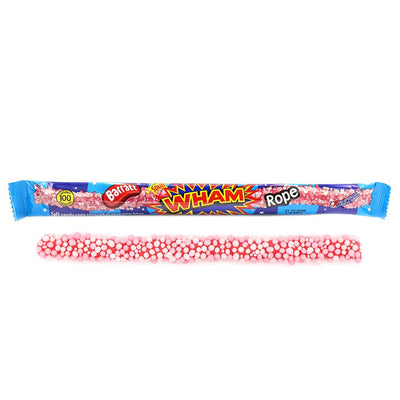 Wham Rope - Sour raspberry flavour soft candy rope coated in candy pieces