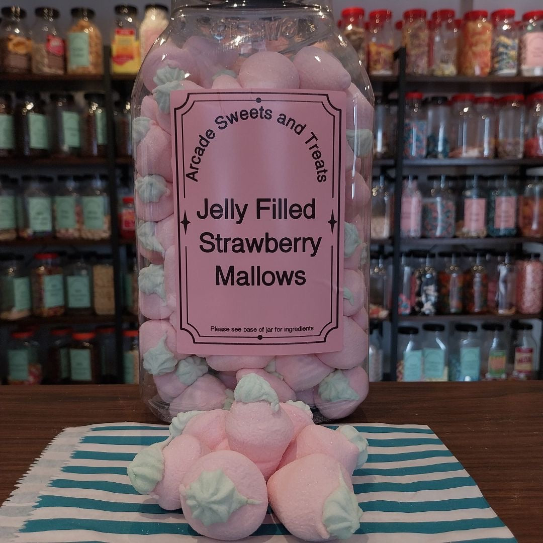 Strawberry Flavoured Jelly Filled Marshmallow