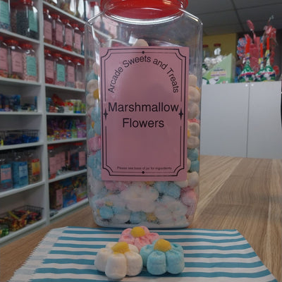 Flower Shaped Marshmallows - Fruits of the forest flavour marshmallows