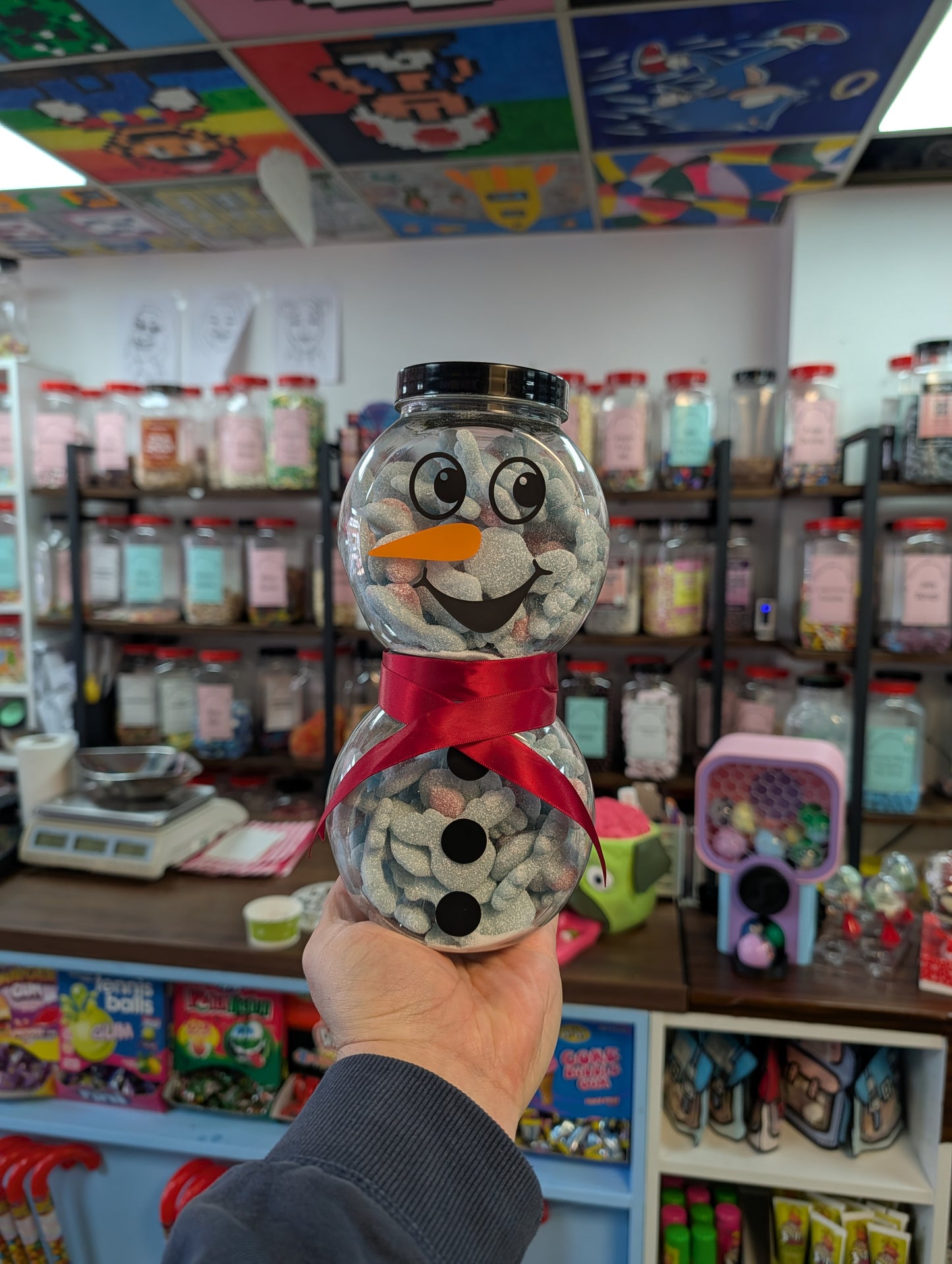 Snowman Sweet Jar (400g) – Choose Your Christmas Filling