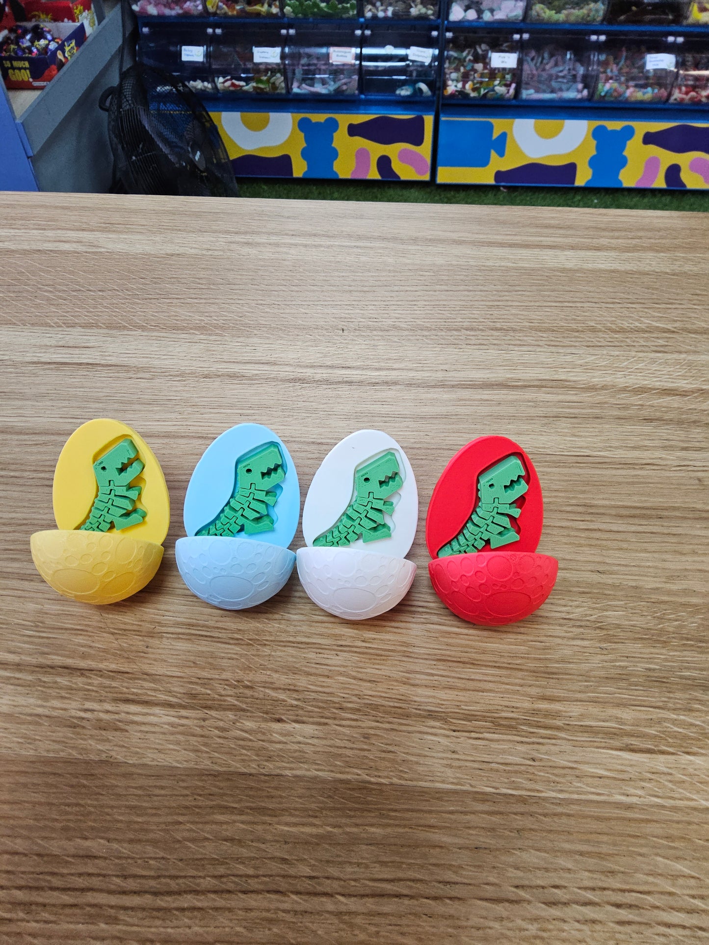 3D Printed Dinosaur egg with a small T-rex inside