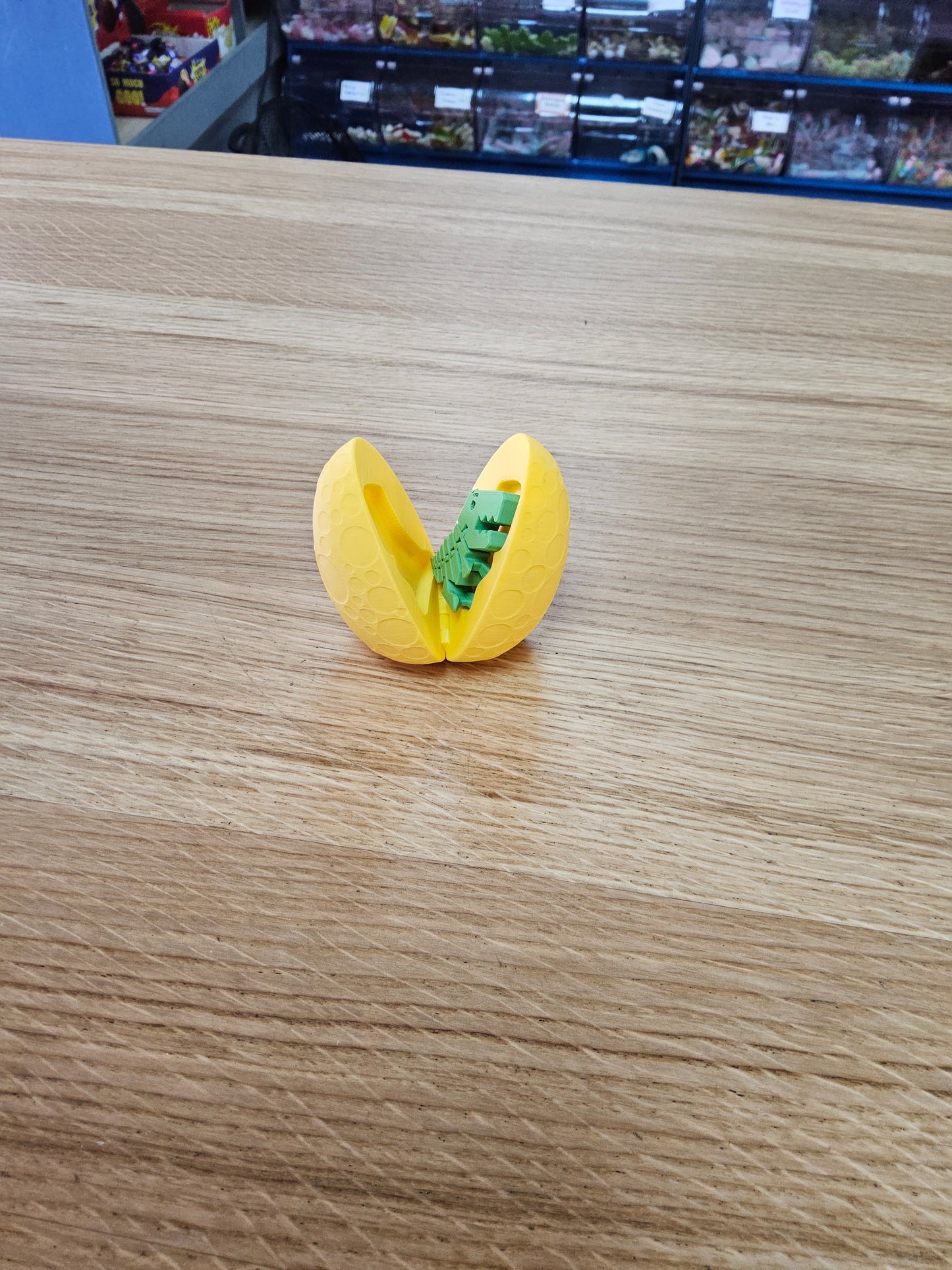 3D Printed Dinosaur egg with a small T-rex inside