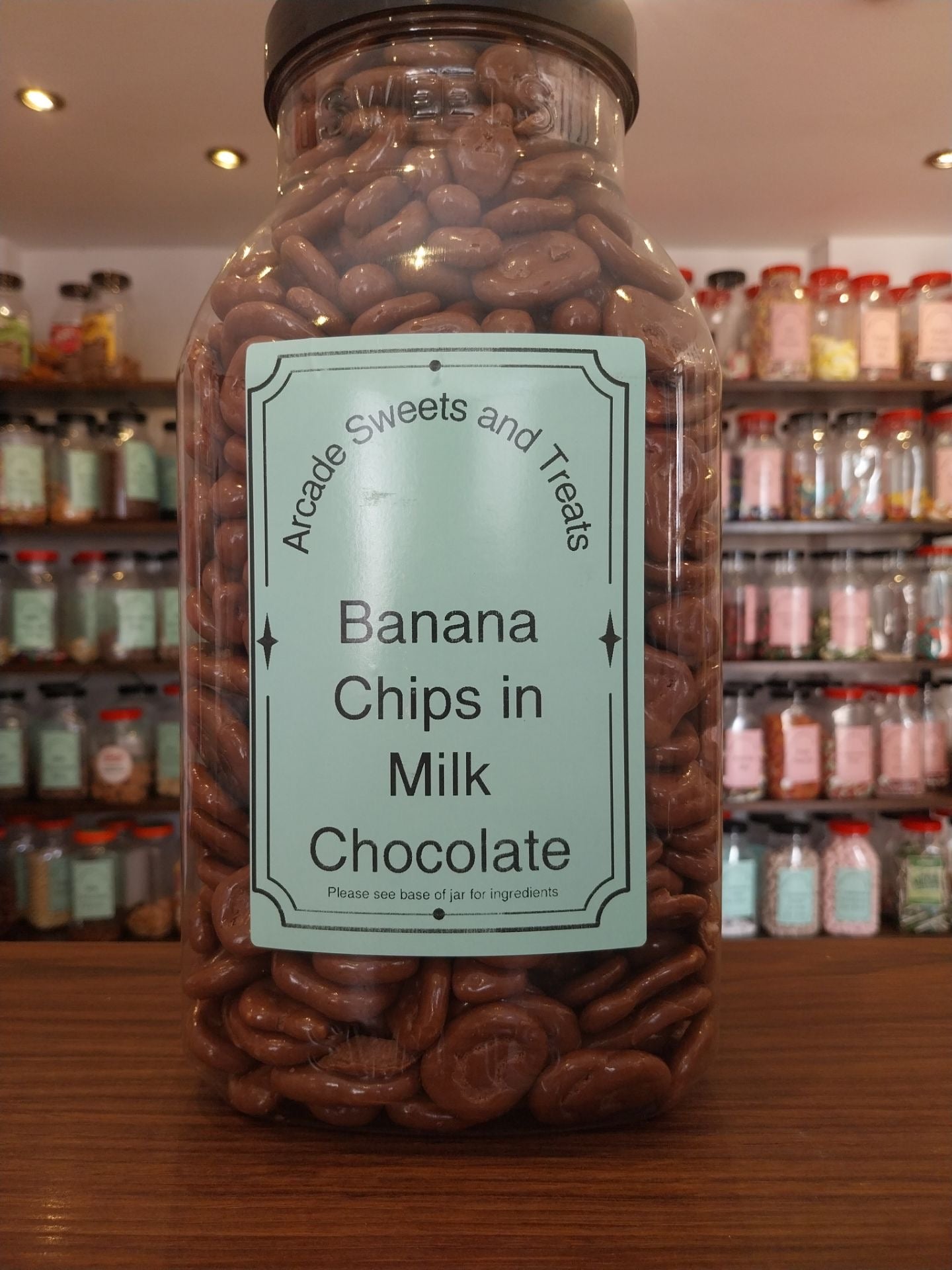 Chocolate Banana Chips - banana chips covered in milk chocolate