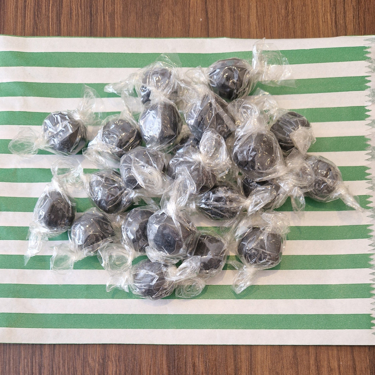 Black Bullets - Mint flavoured hard boiled sweets (Individually wrappe ...