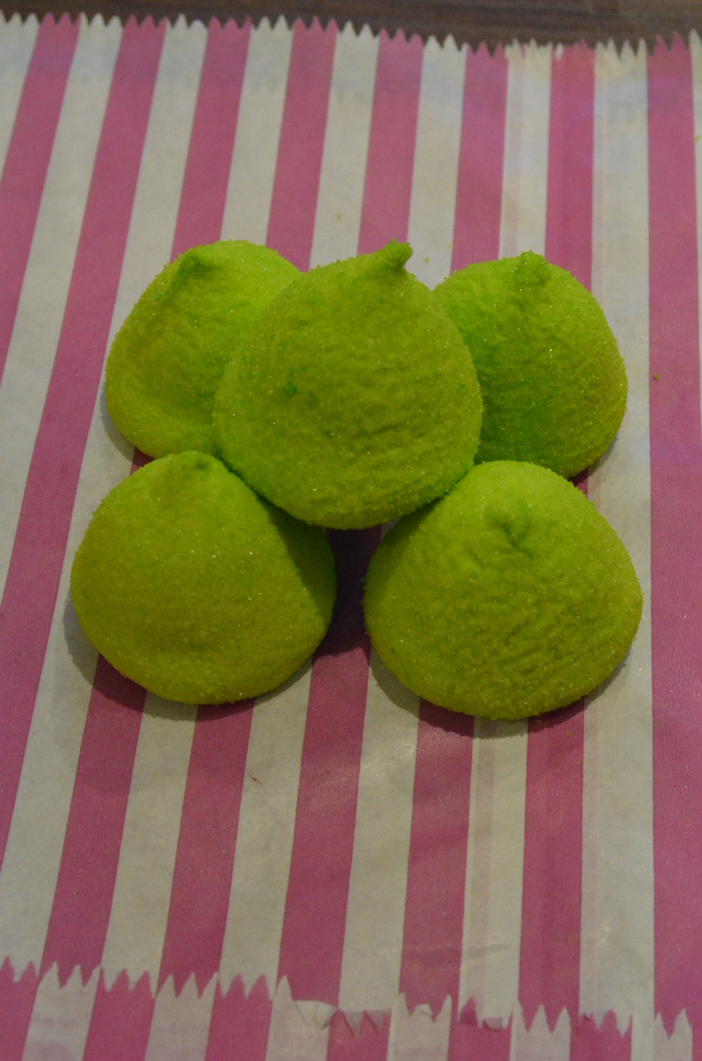 Green Top Mallows - Sugar coated watermelon flavour marshmallows