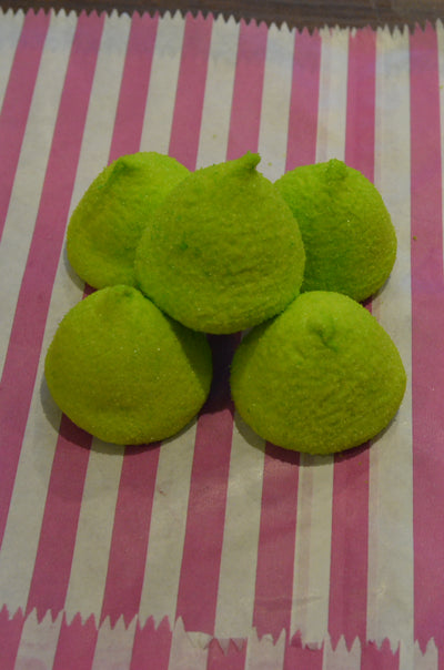 Green Top Mallows - Sugar coated watermelon flavour marshmallows