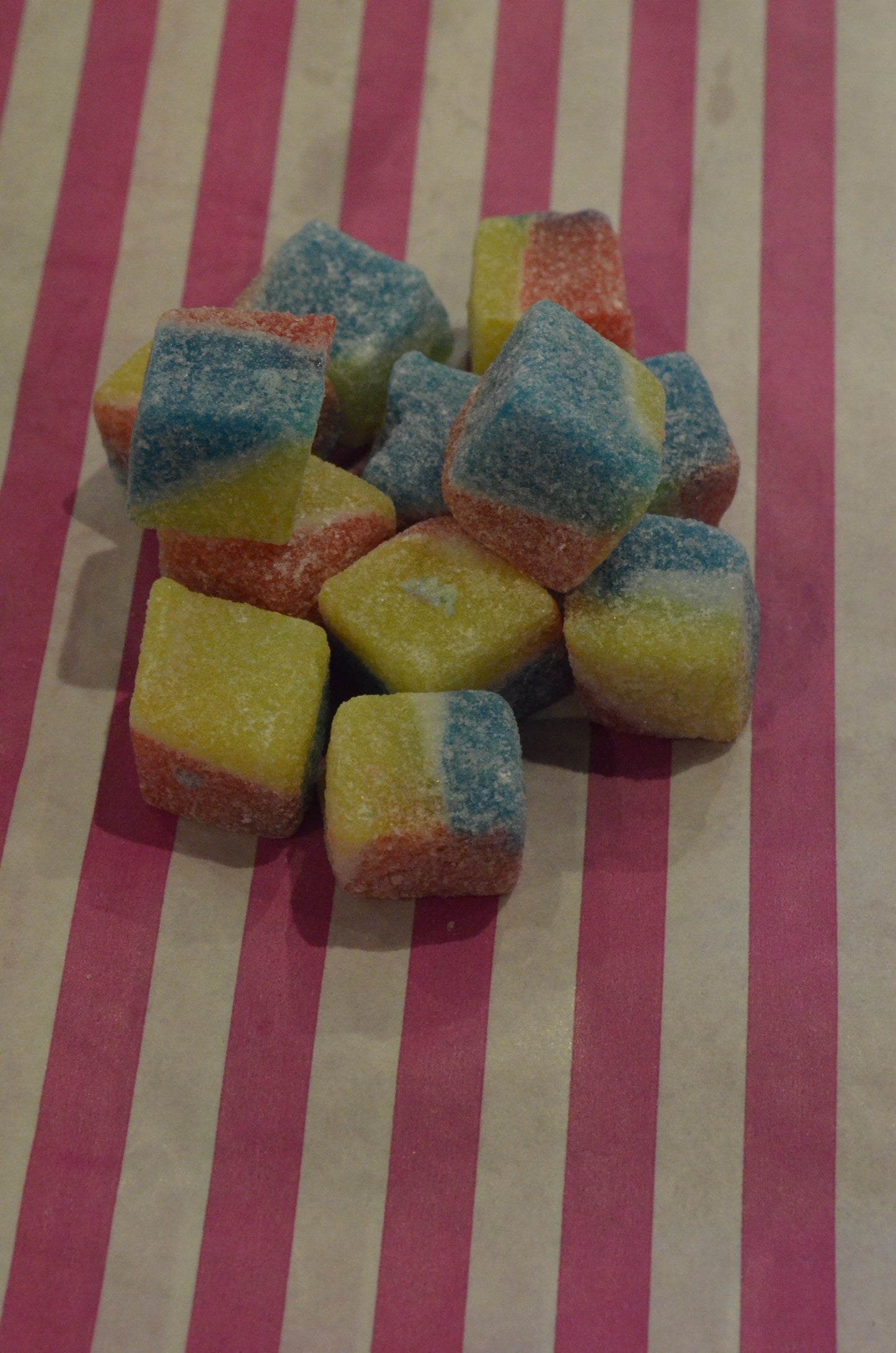 Tutti Frutti Cubes - Sugared Tutti Frutti flavoured hard boiled sweets