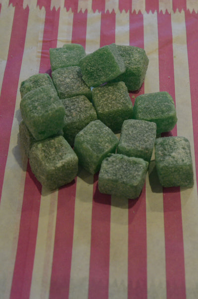Sour Apple Cubes - Sour apple boiled sweets