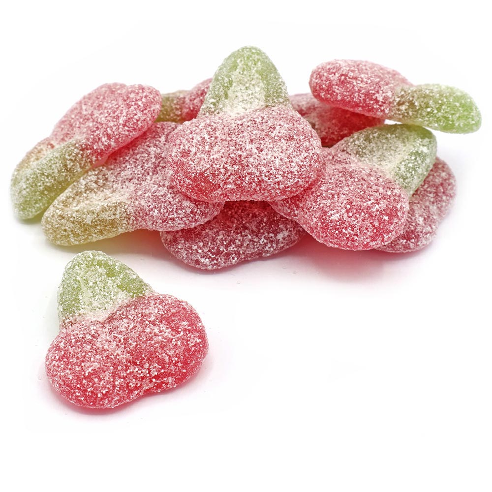 Fizzy Twin Cherries - Cherry flavour jelly sweets with a fizzy sour coating