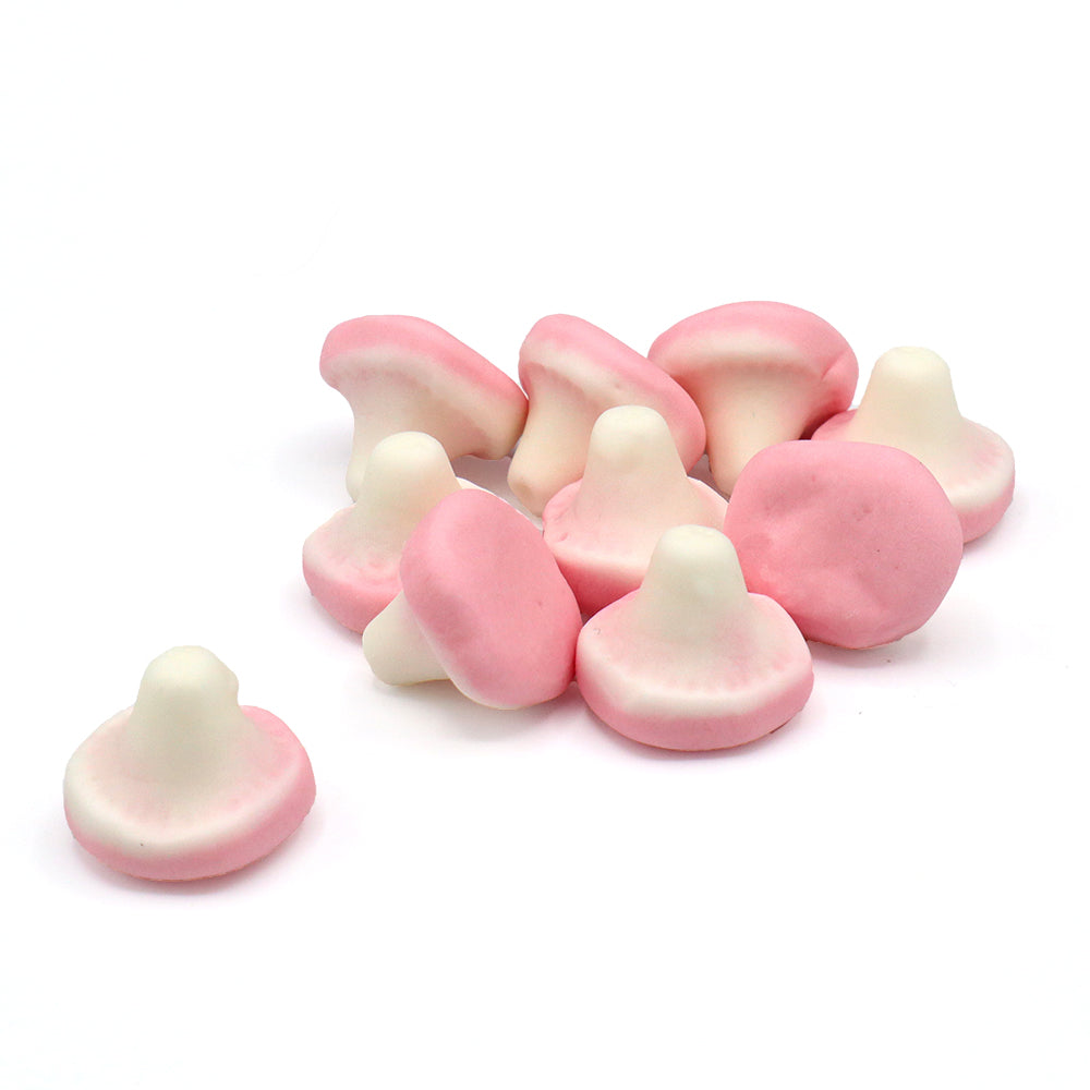 Mushrooms - strawberry flavour foam sweets