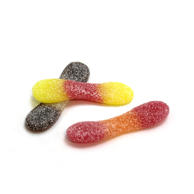 Vegan Fizzy Tongues - Fruit & cola flavour gummies with a sour coating