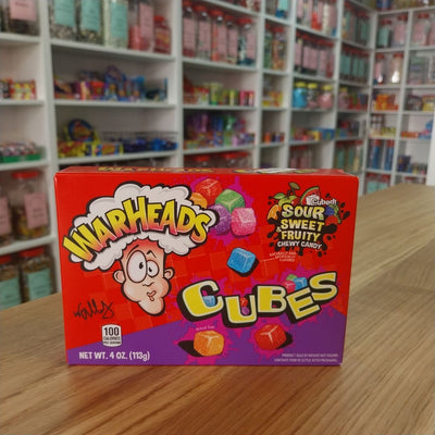 Warheads Sour Cubes - Sour chewy cubes in assorted fruit flavours Sour on the outside with a chewy centre