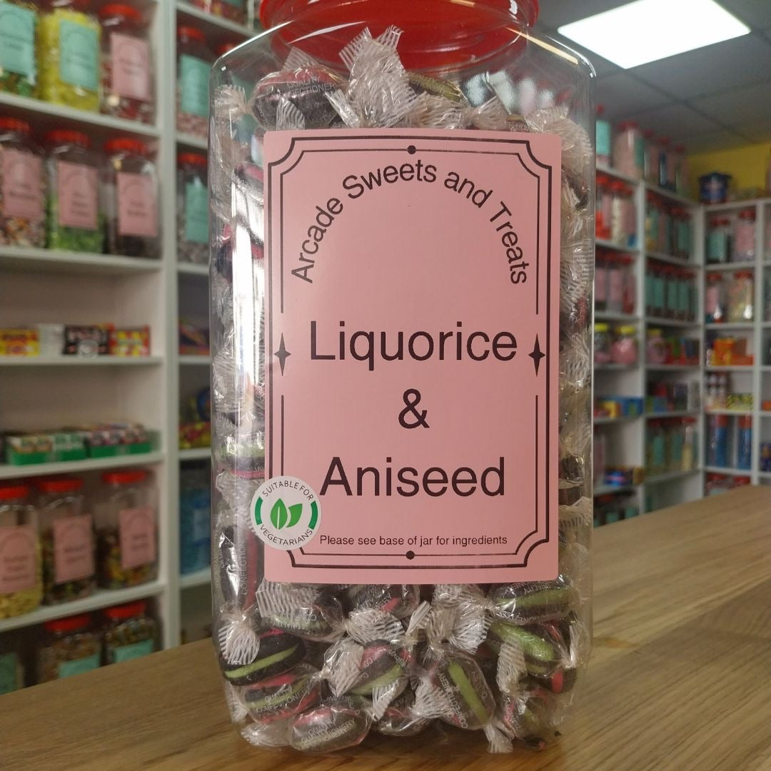 Liquorice & Aniseed - Liquorice and aniseed flavoured hard boiled sweets with a chewy centre