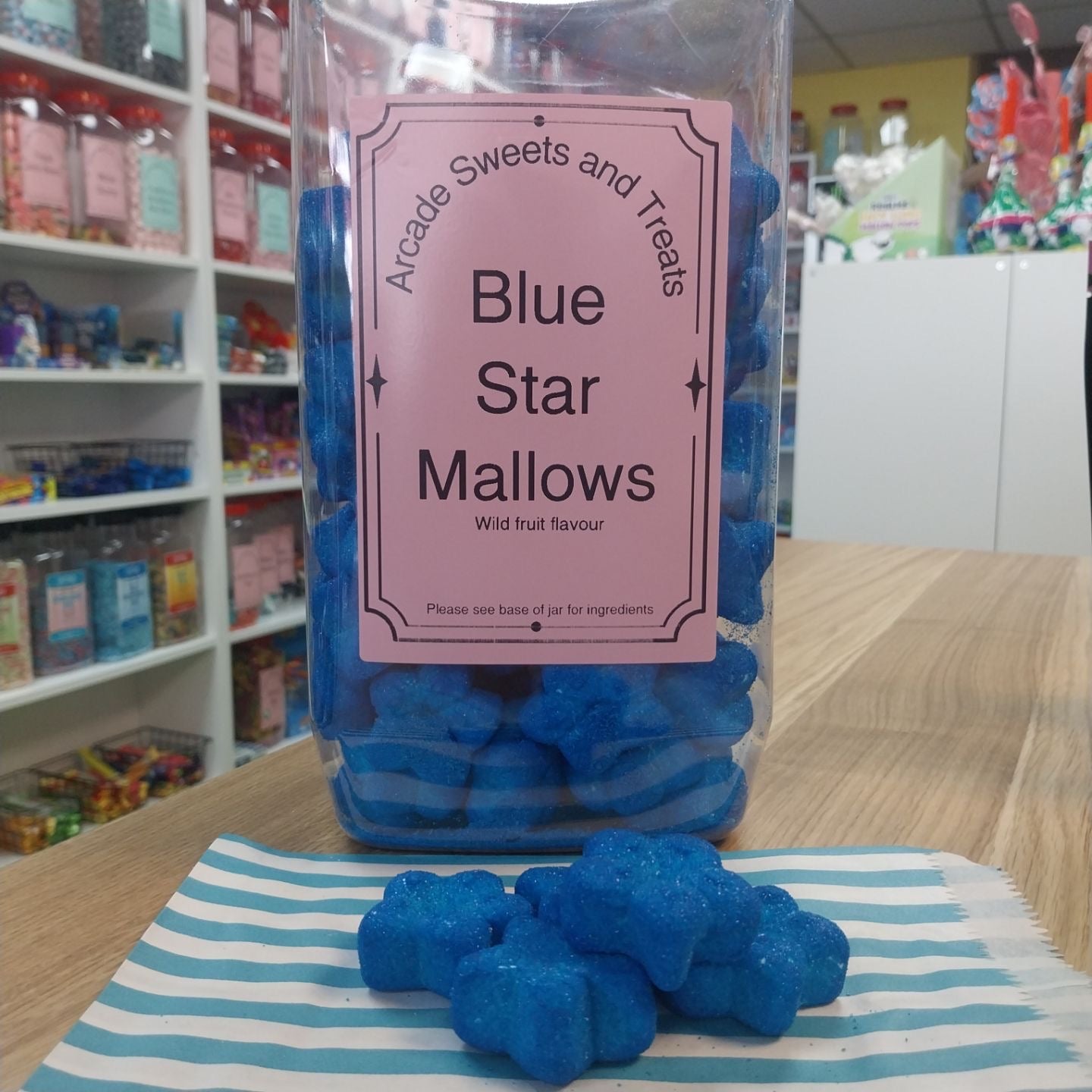 Blue Star Shaped Wild Fruit Flavour Marshmallows