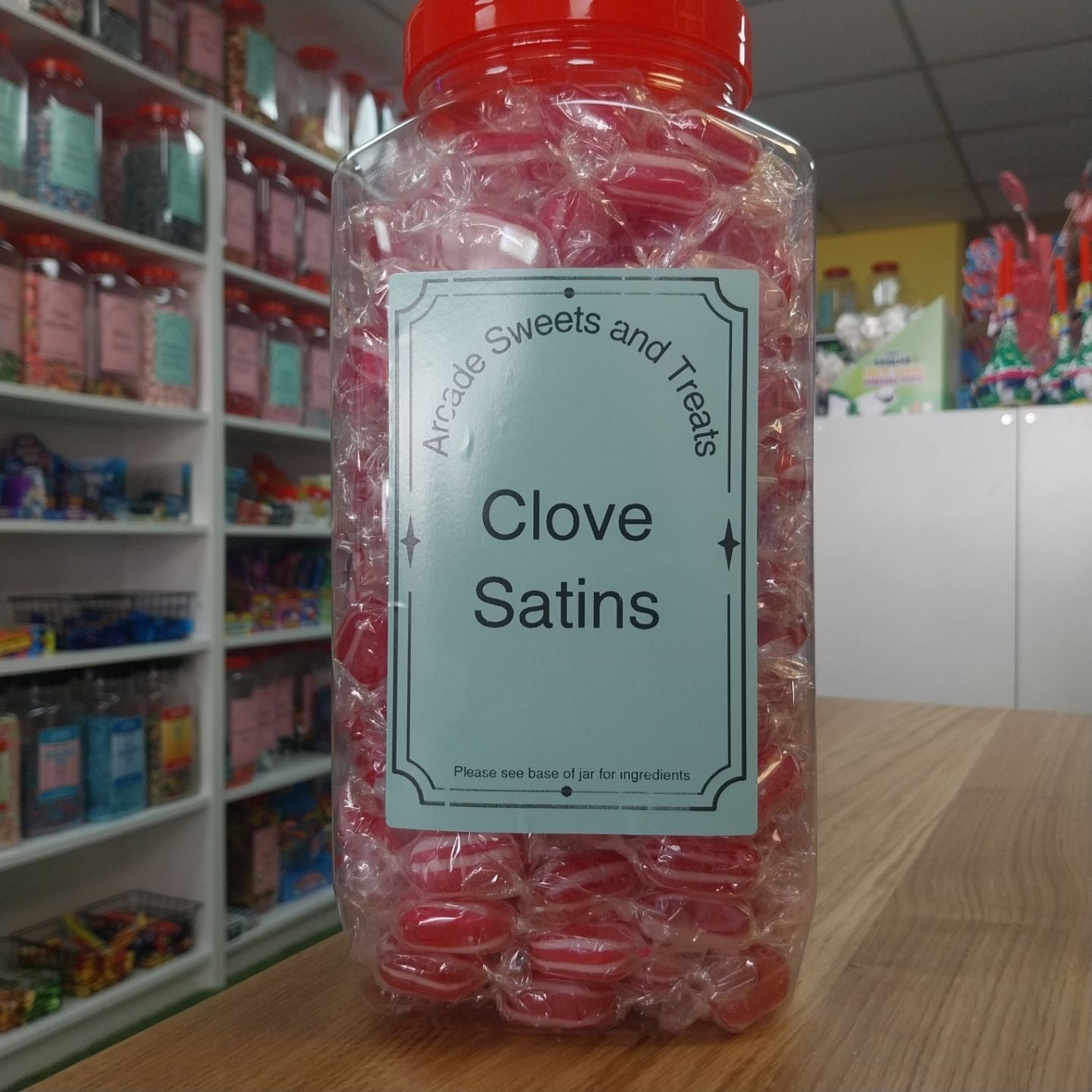 Clove Satins - Traditional Clove Satins with a distinctive red and white stripe